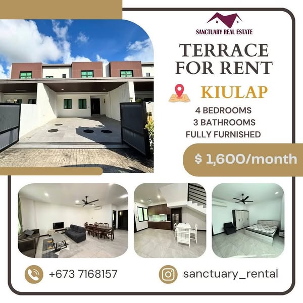 TERRACE HOUSE FOR RENT AT KIULAP