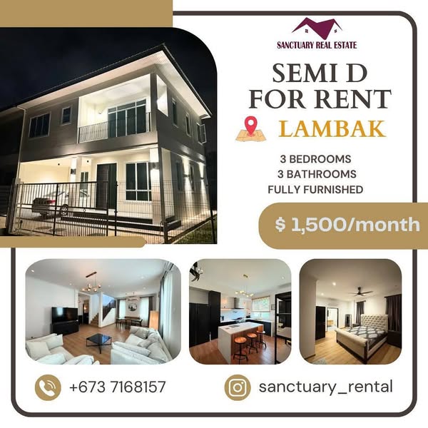 SEMI DETACHED HOUSE FOR RENT LAMBAK